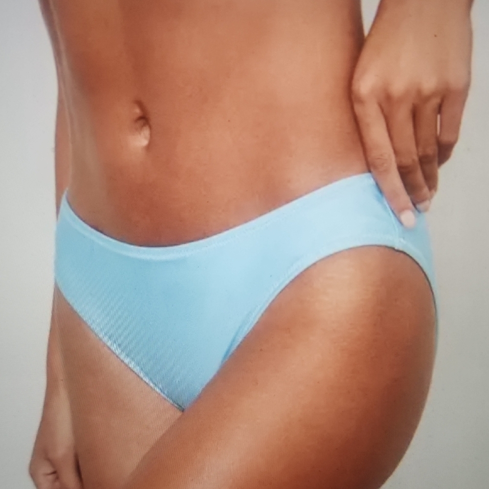 L'AGENCE Nicole Sky Blue Bikini Bottom Size XL $100